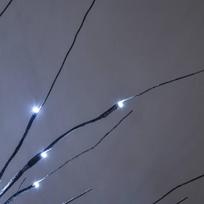 rudens dekoracija - Dirbtinė eglutė HOMCOM Beržas, 150 cm, su 96 LED, ruda (Brown) - 3 nuotrauka