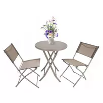 Jumi Sulankstomų lauko baldų komplektas, smėlio spalvos (Beige)