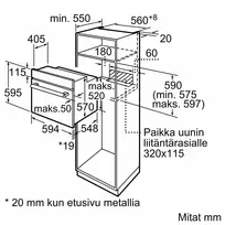 60 l orkaite - Bosch HBF010BV1S - 6 nuotrauka