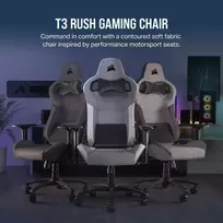 corsair kede - Gaming Chair T3 Rush Grey/Charcoal - 5 nuotrauka