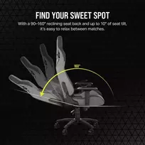 corsair kede - Gaming Chair T3 Rush Grey/Charcoal - 6 nuotrauka