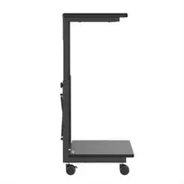 darbo stalas aukstis - NanoRS CPU stalas su ratukais RS430, reguliuojamas aukštis 550~850mm, juodas (Black) - 5 nuotrauka