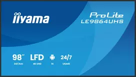 lentos 5 - Iiyama LE9864UHS-B1AG 98", 3840x2160, Portrait, 24/7, Android - 8 nuotrauka