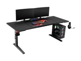 stalas reguliuojamo aukscio rgb - Kompiuterinių žaidimų stalas reguliuojamo aukščio Genesis Holm Modular 180, 180 cm x 75 cm, 70 - 90 cm, juoda sp. - 7 nuotrauka