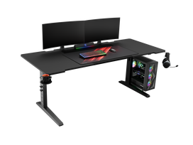 stalas reguliuojamo aukscio rgb - Kompiuterinių žaidimų stalas reguliuojamo aukščio Genesis Holm Modular 180, 180 cm x 75 cm, 70 - 90 cm, juoda sp. - 15 nuotrauka