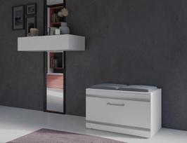 senukai lentynos batams - Batų dėžė Top E Shop Opal, balta, 85 cm x 35 cm x 45 cm - 4 nuotrauka