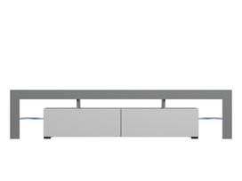 40 tv stovas - Cama Meble Toro 200 TV Stand Grey/White Gloss - 2 nuotrauka