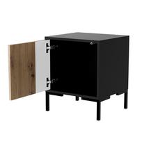 staliukas oak - Naktinis staliukas Cama Meble Merci, ruda sp./juoda sp., 44 cm x 40 cm x 52.5 cm - 4 nuotrauka