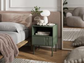 bedside - Naktinis staliukas Cama Meble Tresse, žalia sp., 53 cm x 44 cm x 40 cm - 3 nuotrauka