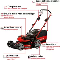 einhell 4.0 - Einhell GE-CM 36/47 S HW Li akumuliatorinė vejapjovė - 4 nuotrauka
