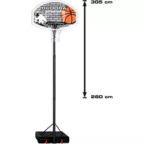 krepsiai krepsinio - Krepšinio stovas su lenta ir lanku Hudora Basketball Stand Pro - 2 nuotrauka