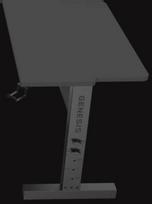reguliuojamo aukscio rasomasis - Kompiuterinių žaidimų stalas reguliuojamo aukščio Genesis Holm 160, 160 cm x 155 cm, 70 - 7090 cm, juoda sp. - 3 nuotrauka