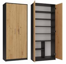 top e shop spinta - Spinta Oliv 2D, antracito/ąžuolo, 35 cm x 74 cm x 180 cm - 5 nuotrauka