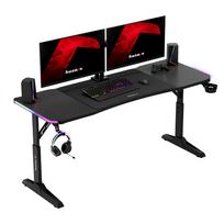 stalas reguliuojamo aukscio rgb - Kompiuterinių žaidimų stalas reguliuojamo aukščio Huzaro Hero 4.6 RGB, 160 cm x 60 cm, 56 - 79 cm, juoda sp. - 4 nuotrauka
