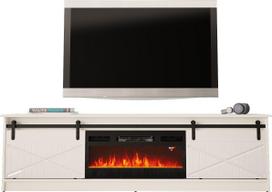 tv staliukas - TV staliukas Cama Meble RTV Granero, balta (White), 200 cm x 56.7 cm x 35 cm, su židiniu - 5 nuotrauka