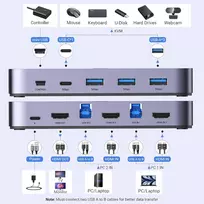 kvm switch hdmi usb - Ugreen CM664 HDMI jungiklis 2in1 KVM Juodas (Black) - 2 nuotrauka