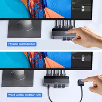 kvm switch hdmi usb - Ugreen CM664 HDMI jungiklis 2in1 KVM Juodas (Black) - 3 nuotrauka