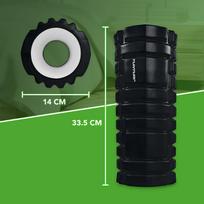 masazinis volas senukai - Tunturi Yoga Foam Grid Roller 14TUSYO024, 33.5 cm - 2 nuotrauka