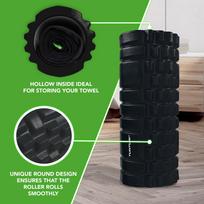 masazinis volas senukai - Tunturi Yoga Foam Grid Roller 14TUSYO024, 33.5 cm - 3 nuotrauka