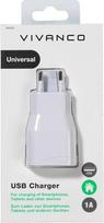 charger pakrovejas - Vivanco USB charger 1A, white (38348) - 2 nuotrauka