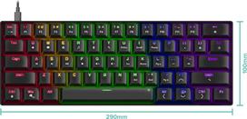 klaviatura brown switches - Speedlink keyboard Atmos RGB Rainbow US (SL-670015-BK-US) - 4 nuotrauka