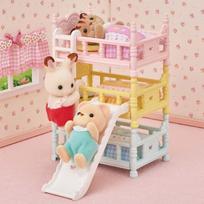 sylvanian families namas - SYLVANIAN FAMILIES Triaukštė lova su čiuožykla 5741 - 2 nuotrauka