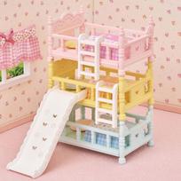 sylvanian families namas - SYLVANIAN FAMILIES Triaukštė lova su čiuožykla 5741 - 3 nuotrauka
