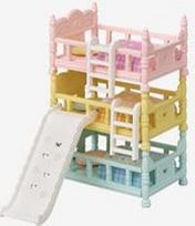 sylvanian families namas - SYLVANIAN FAMILIES Triaukštė lova su čiuožykla 5741 - 5 nuotrauka