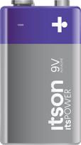 gyvsidabris - itson itsPOWER battery Alkaline 6LR61IPO/1CP 9V - 2 nuotrauka