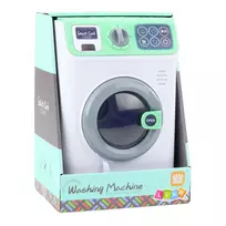 su skalbimo masinos - LEAN Toys Žaislinė skalbimo mašina, balta žalia (White Green) - 2 nuotrauka