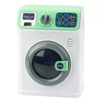 su skalbimo masinos - LEAN Toys Žaislinė skalbimo mašina, balta žalia (White Green) - 4 nuotrauka