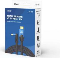 ofc varinis - Savio HDMI (M) v2.1, kampinis, 8K, HDR Dynamic, OFC varinis, 5 m, CL-175 - 3 nuotrauka