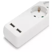 ilgintuvas 5 lizdai - Prailgintuvas su įžeminimu Entac ESE1.5G3-1.5-SW-USB, 3 lizdų, 2 USB, 1.5 m, baltas (White) - 3 nuotrauka