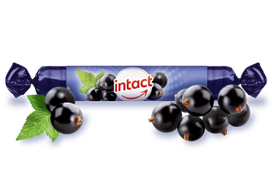 gliukoze - INTACT TRAUBENZUCKER, juodųjų serbentų skonio tabletės, 40 g - 2 nuotrauka