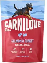 Carnilove Active Dog Salmon & Turkey Adult Small Breed sausas pašaras šunims 1,5 kg
