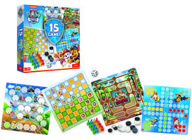 paw patrol senukai - TREFL Stalo žaidimų rinkinys PAW PATROL 15 in 1 „Šuniukai-patruliai“ - 2 nuotrauka
