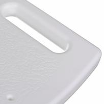 reguliuojamo aukscio taburete - ActionMed KP100AM Stačiakampė dušo kėdė su aukščio reguliavimu, Universalus, balta (White) - 6 nuotrauka