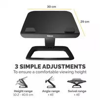 standing desk - NB ACC STAND HANA LT/BLACK 100016994 FELLOWES - 6 nuotrauka