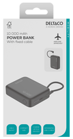 10000 power bank - Deltaco PB-CC101, 10000mAh, 20W, juodas (black) - 2 nuotrauka