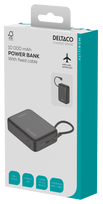10000 power bank - Deltaco PB-CC101, 10000mAh, 20W, juodas (black) - 3 nuotrauka