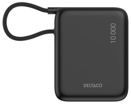 10000 power bank - Deltaco PB-CC101, 10000mAh, 20W, juodas (black) - 7 nuotrauka