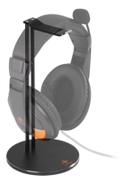 telefono ausines - Universalus ausinių stendas DELTACO GAMING aliuminis, neslystantis, juodas / GAM-070 - 4 nuotrauka