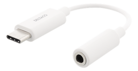 3 5 mm usb c - DELTACO USB-C į 3.5mm, 11 cm, baltas / USBC-1145 - 3 nuotrauka