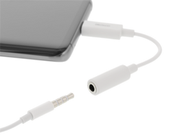 3 5 mm usb c - DELTACO USB-C į 3.5mm, 11 cm, baltas / USBC-1145 - 4 nuotrauka