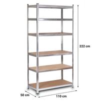 metaliniai stelazai - Humberg HR-815 Metalinė sandėliavimo lentyna 222 x 110 x 50 cm - 3 nuotrauka