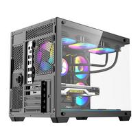 fan case - Darkflash B275 PRO kompiuterio korpusas (juodas) + 6 ventiliatoriai - 5 nuotrauka