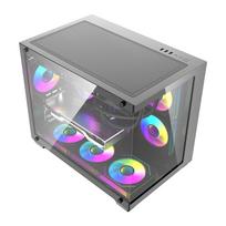 fan case - Darkflash B275 PRO kompiuterio korpusas (juodas) + 6 ventiliatoriai - 6 nuotrauka
