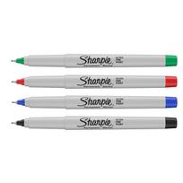 markeriai flomasteriai - Sharpie Ultra Fine žymekliai, 4 vnt., 0,5 mm, Juodas (Black), Mėlynas (Blue), Raudonas (Red), Žalias (Green) - 2 nuotrauka