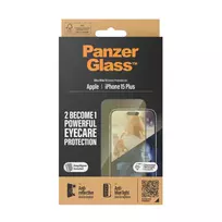 iphone 7 apsauginis stiklas - PanzerGlass Ultra-Wide Fit Anti-Reflective+Anti-Blue iPhone 15 Plus - 3 nuotrauka