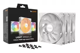 140mm be quiet! - be quiet! LIGHT WINGS LX 140mm PWM High Speed 3-Pack Balta (White) - 2 nuotrauka